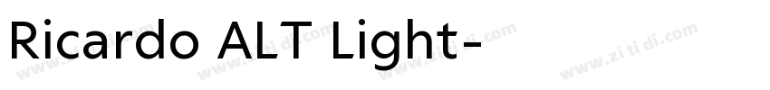 Ricardo ALT Light字体转换